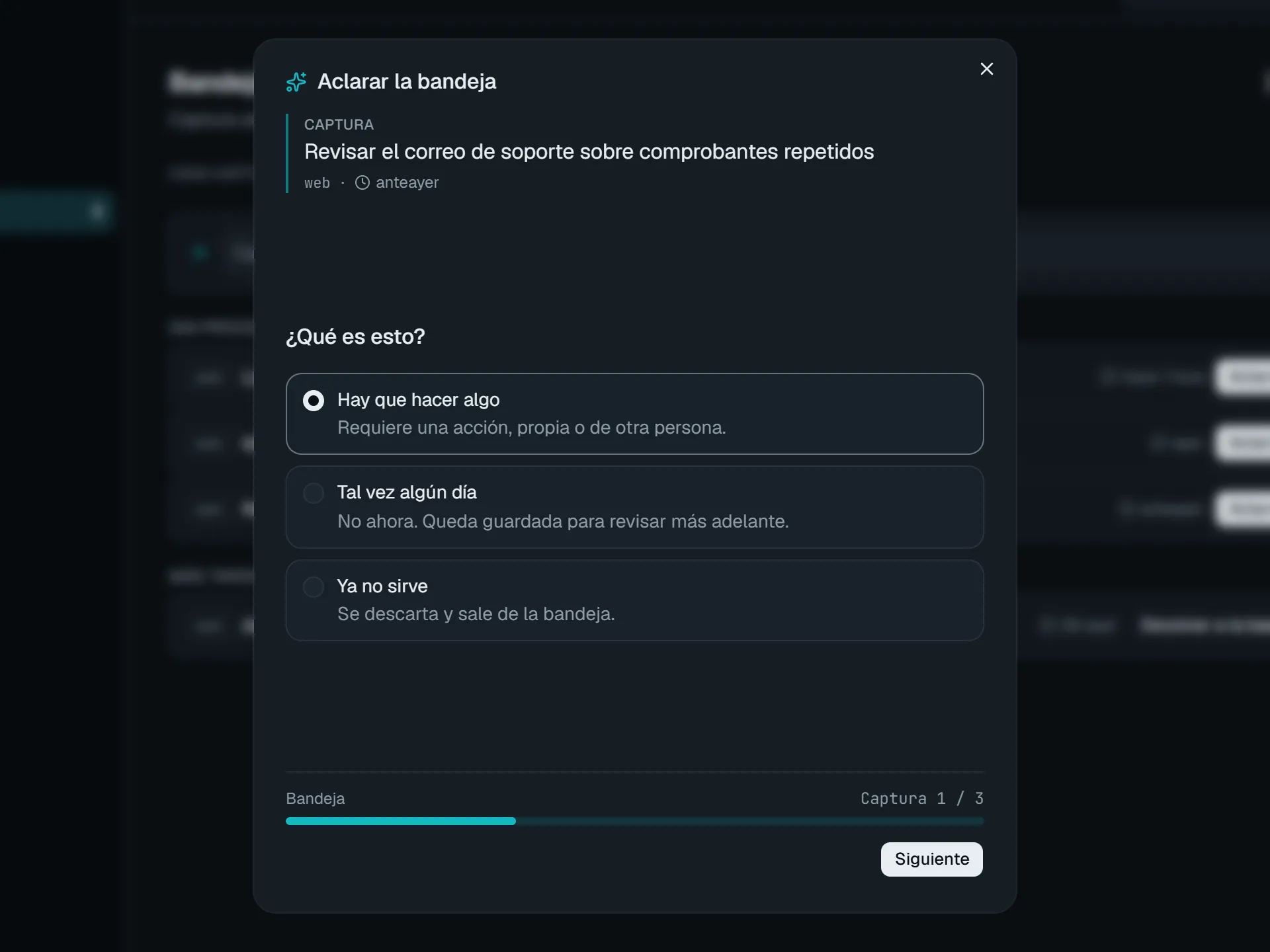 Captura ahora, decide después